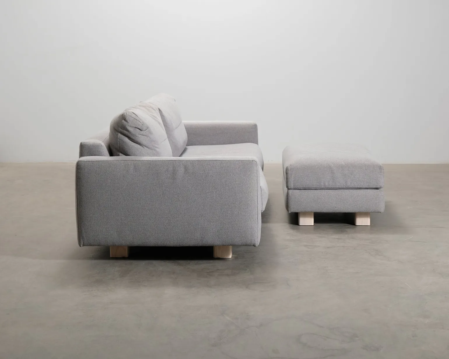Adea Rest 3-sits soffa med fotpall grå