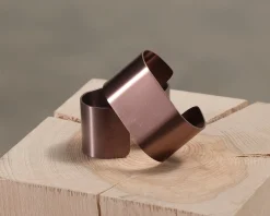 Aida Raw servetthållare roséguld, set om 4