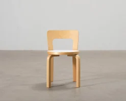 Artek N65 barnstol björk / vit laminat