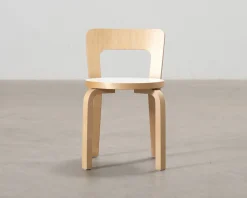 Artek N65 barnstol björk / vit laminat