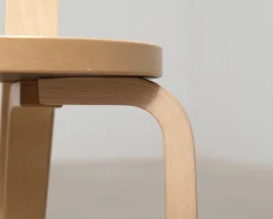Artek N65 barnstol björk / vit laminat
