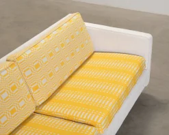 Artek 550 3-sits bäddsoffa ljusgrå / gul