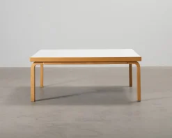 Artek soffbord 125 x 125 cm björk / vit laminat