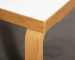 Artek soffbord 125 x 125 cm björk / vit laminat