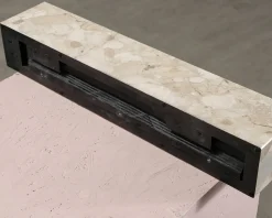 Audo Copenhagen Plinth hylla 60 cm, Kunis Breccia marmor