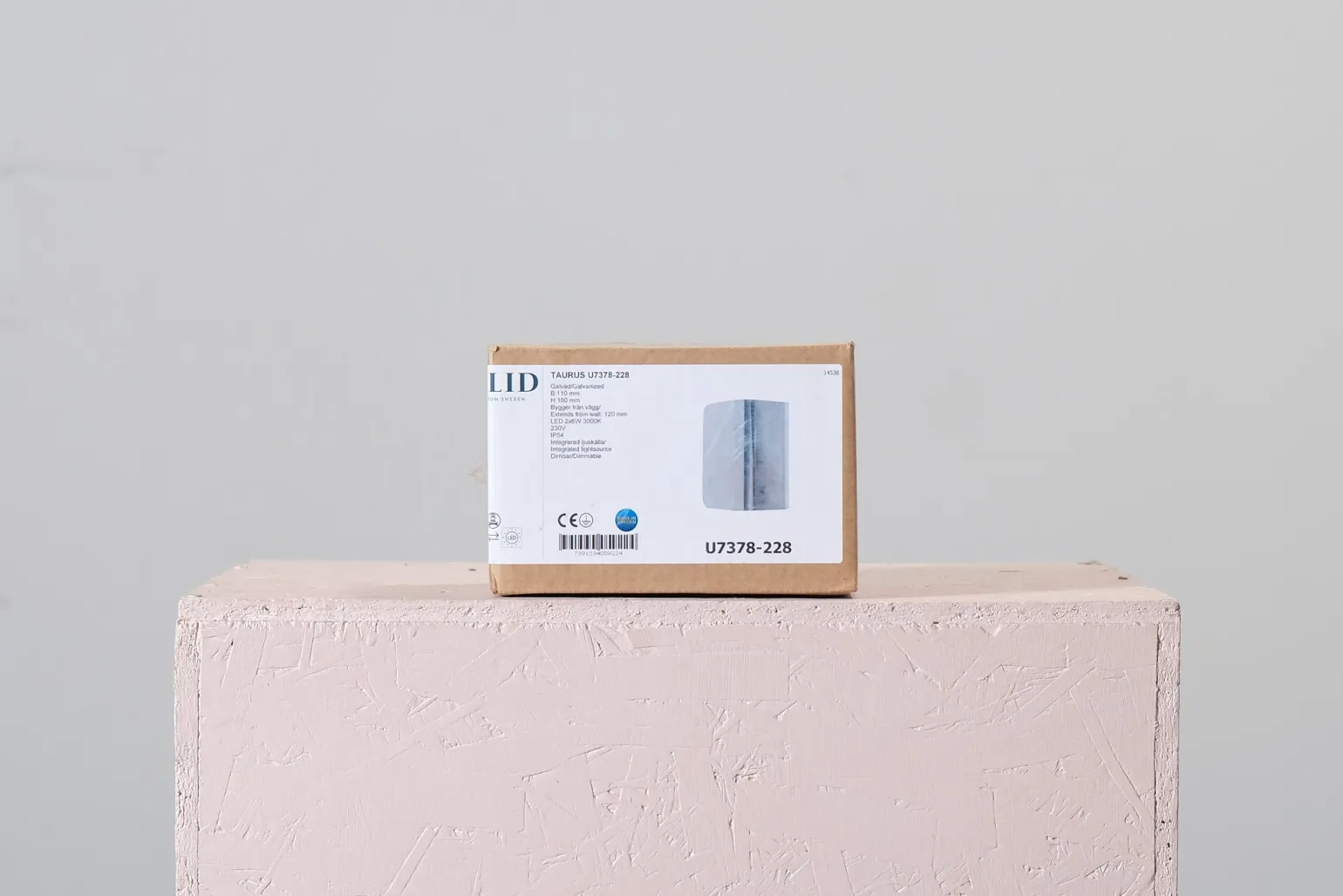 Belid Taurus vägglampa för utomhusbruk i stål