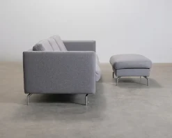 BoConcept Osaka 3-sits soffa med fotpall grå