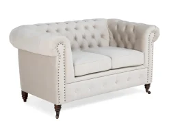 Chesterfield Deluxe 2-sits soffa beige