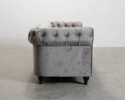 Chesterfield Lyx 3-sits soffa grå