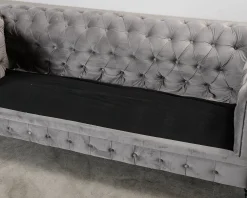 Chesterfield Lyx 3-sits soffa grå