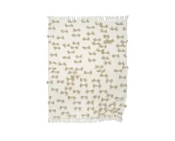 Classic Collection Pläd Rope filt 130 x 170 cm vit