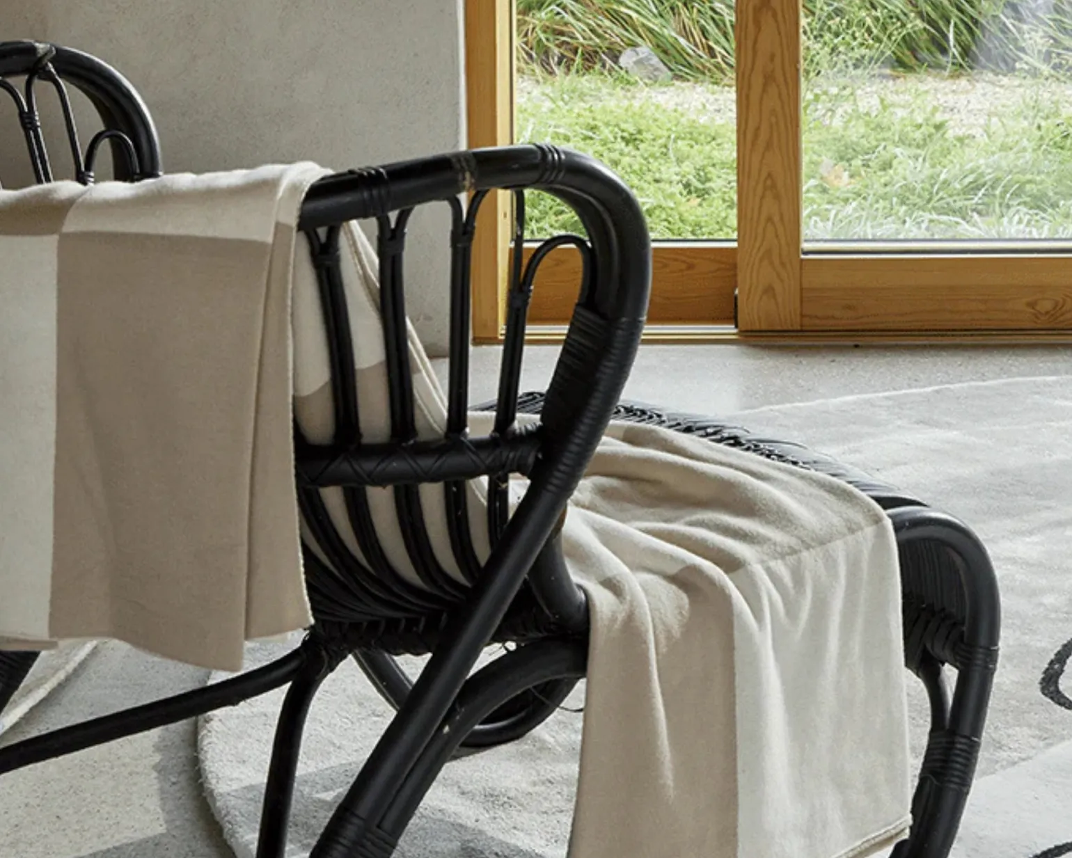 Classic Collection Pläd Square filt 130 x 170 cm beige