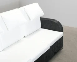 Comfort Garden 4-sits trädgårdssoffa svart / vit