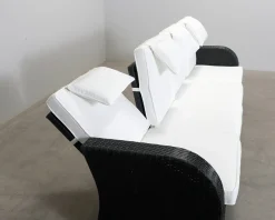 Comfort Garden 4-sits trädgårdssoffa svart / vit