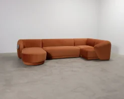 CXL by Christian Lacroix Louis hörnsoffa med divan terrakotta