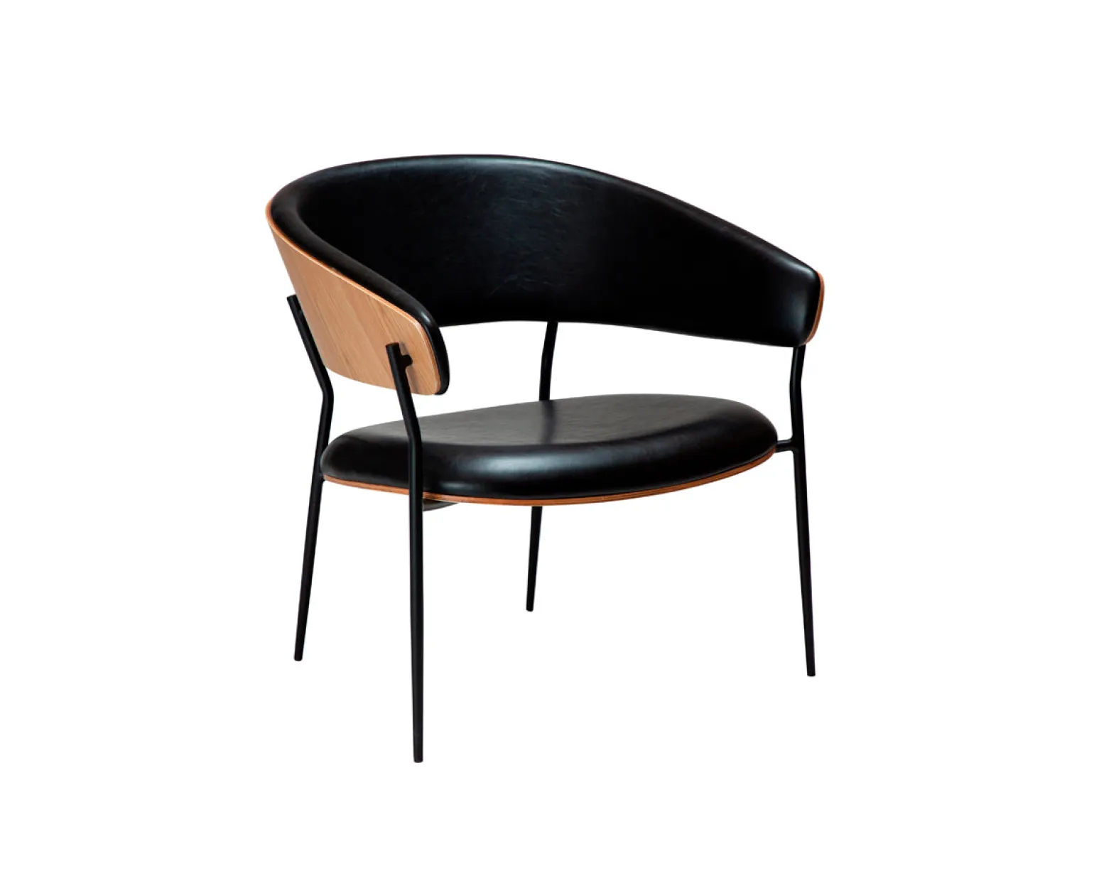Dan-Form Crib loungestol svart / ek
