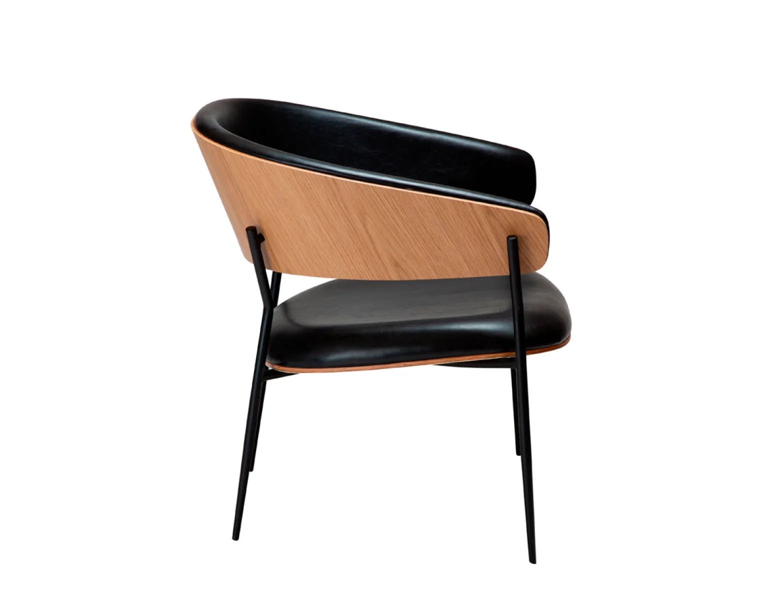 Dan-Form Crib loungestol svart / ek