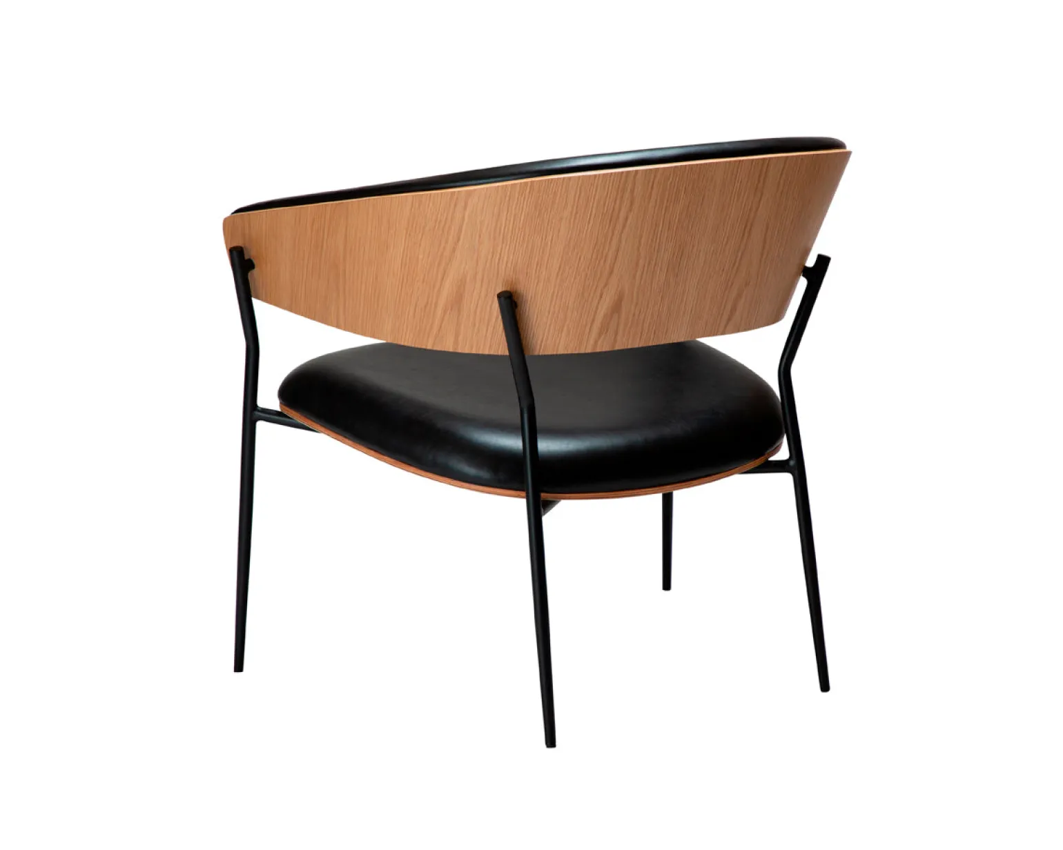 Dan-Form Crib loungestol svart / ek