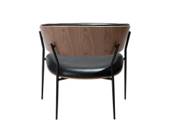 Dan-Form Crib loungestol svart / valnöt
