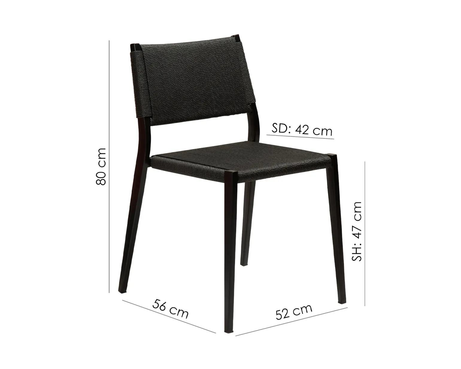 Dan-Form Loop matstol svart