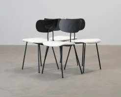 Decotique Note matstol svart / vit, set om 4