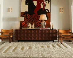 Dusty Deco Shaggy Labyrinth ullmatta 200 x 300 cm naturvit