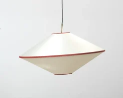 Edgeform Tafta pendellampa ø 65 cm röd / naturvit