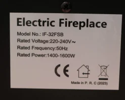 Elektrisk kamin svart