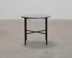 FeelDesign Bistro soffbord ø 44 cm grå marmor