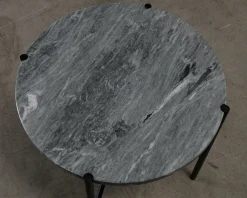 FeelDesign Bistro soffbord ø 44 cm grå marmor