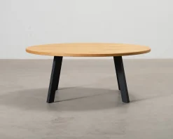 FeelDesign Freddy soffbord ø 115 cm oak / svart