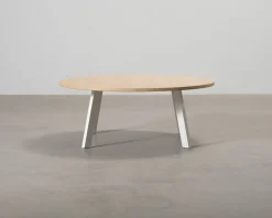 FeelDesign Freddy soffbord ø 115 cm oak / vit