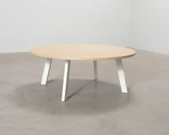 FeelDesign Freddy soffbord ø 115 cm oak / vit