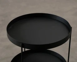 FeelDesign Zet sidobord ø 40 cm svart