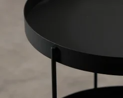 FeelDesign Zet sidobord ø 40 cm svart
