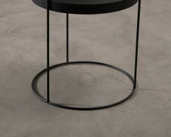 FeelDesign Zet sidobord ø 40 cm svart