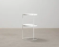 FeelDesign Zet sidobord ø 40 cm vit