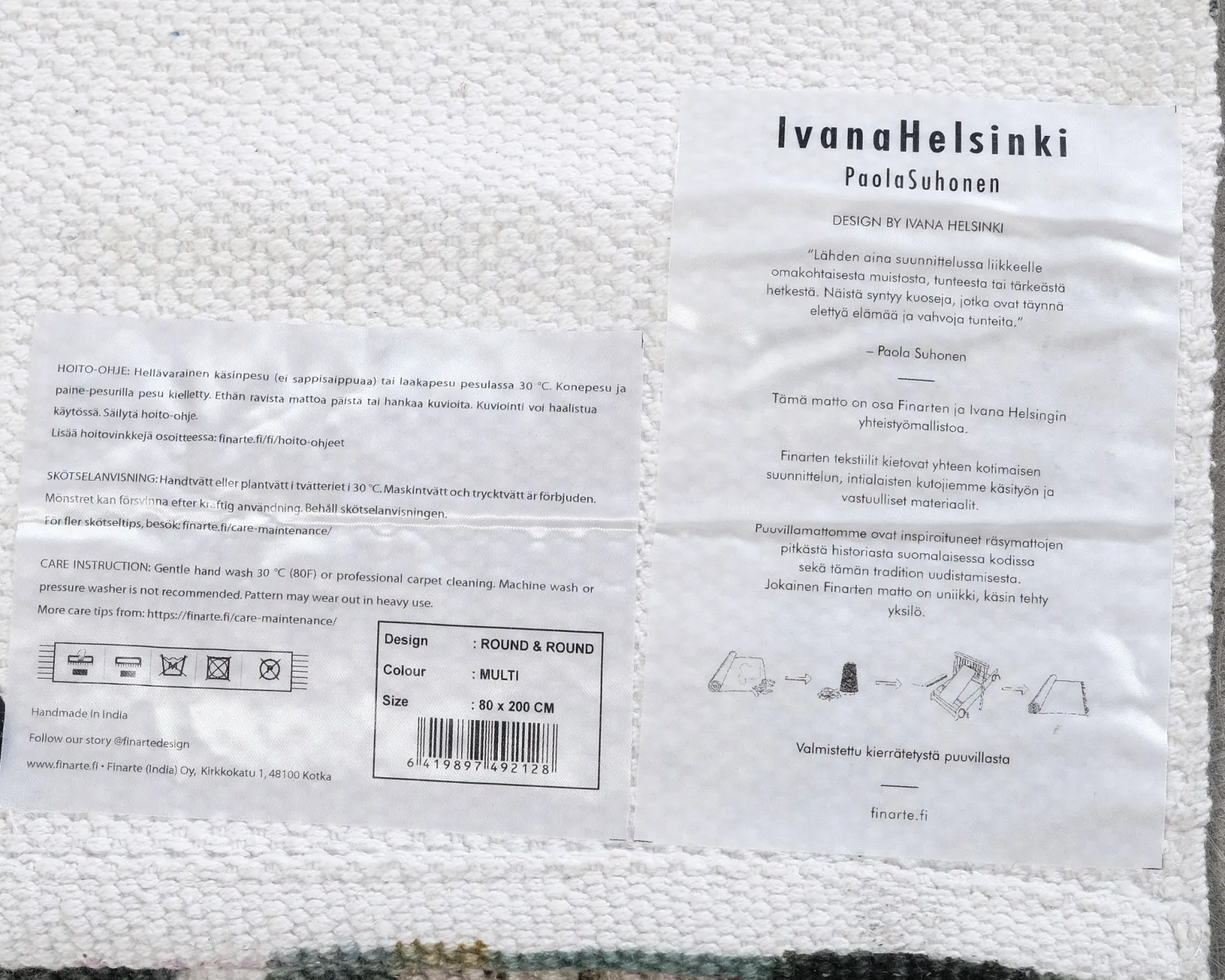 Finarte Round and Round matta 80 x 200 cm