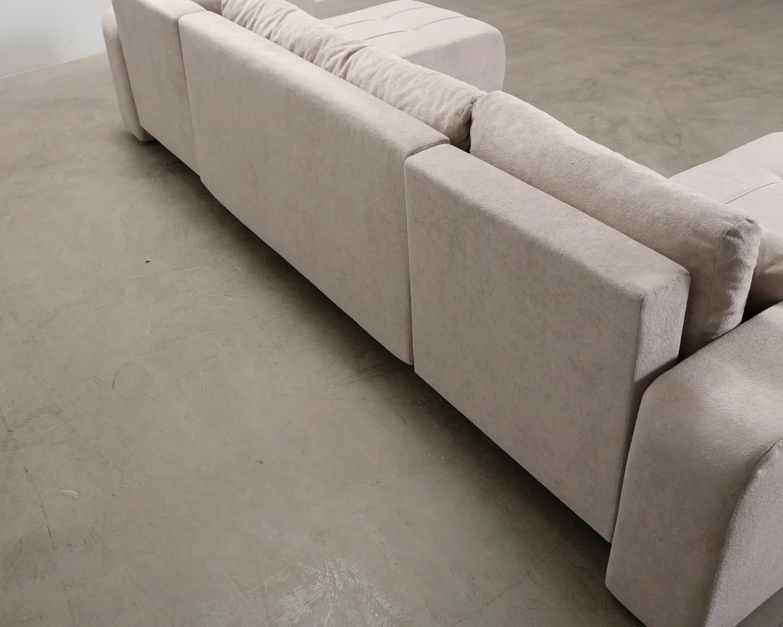 Flo 4-sits bäddsoffa med divan beige