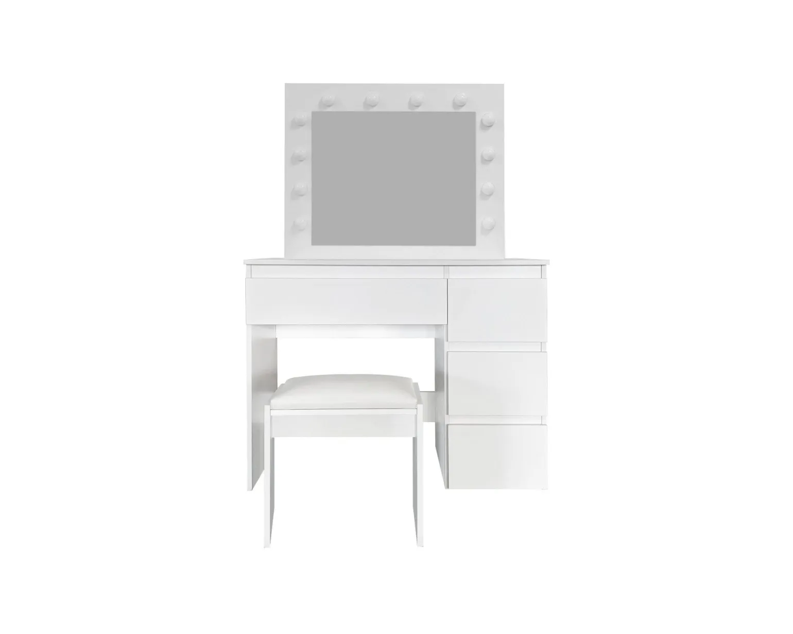 Glow sminkbord med stol vit