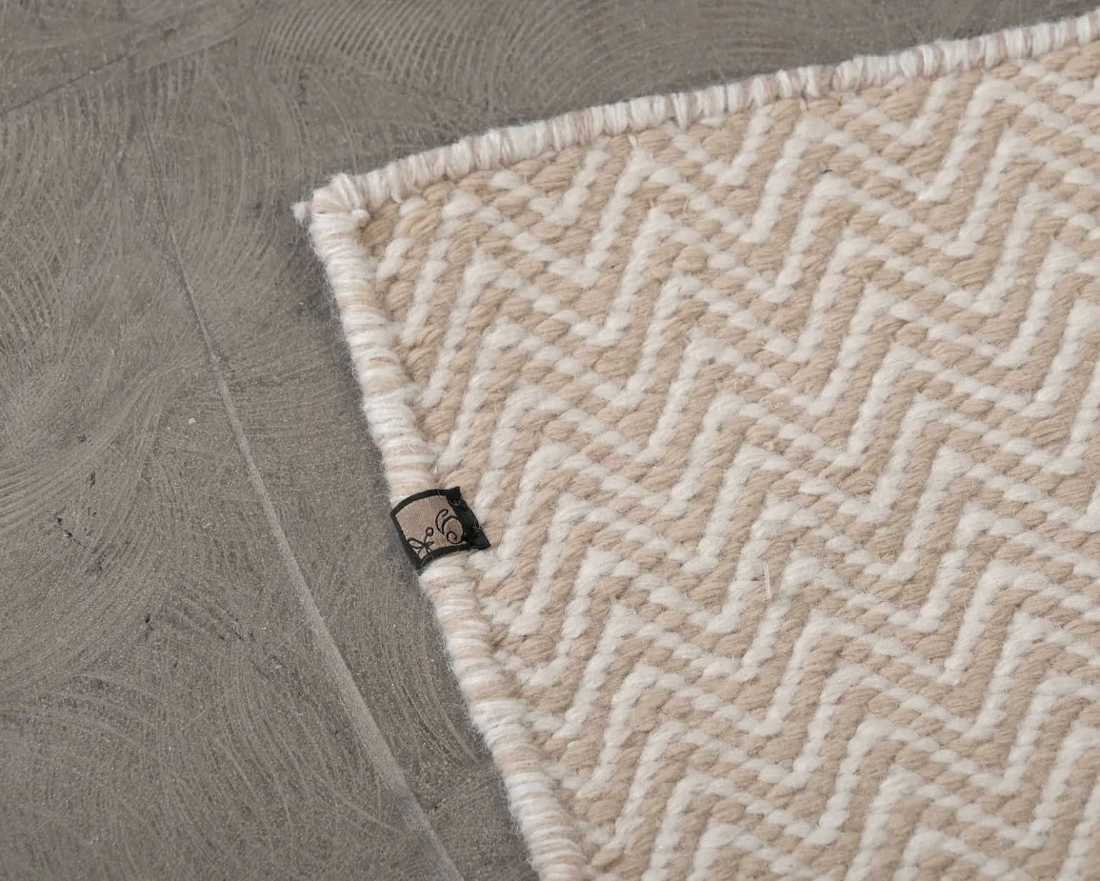 GOF Bullo Chewron matta 200 x 300 cm ljusbeige