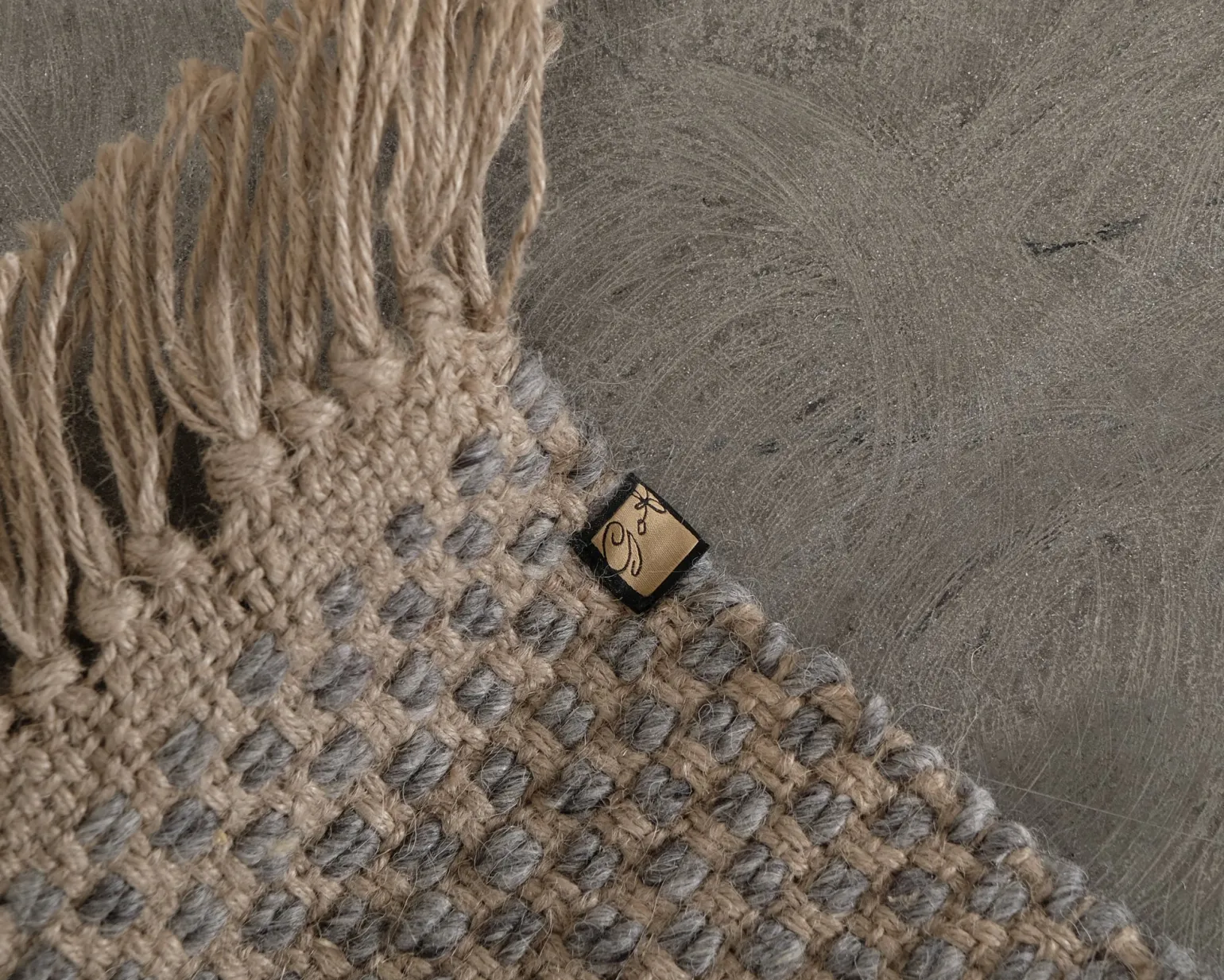 GOF WoolJute matta 170 x 240 cm grå