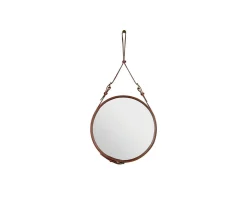Gubi Adnet väggspegel ø 45 cm brun