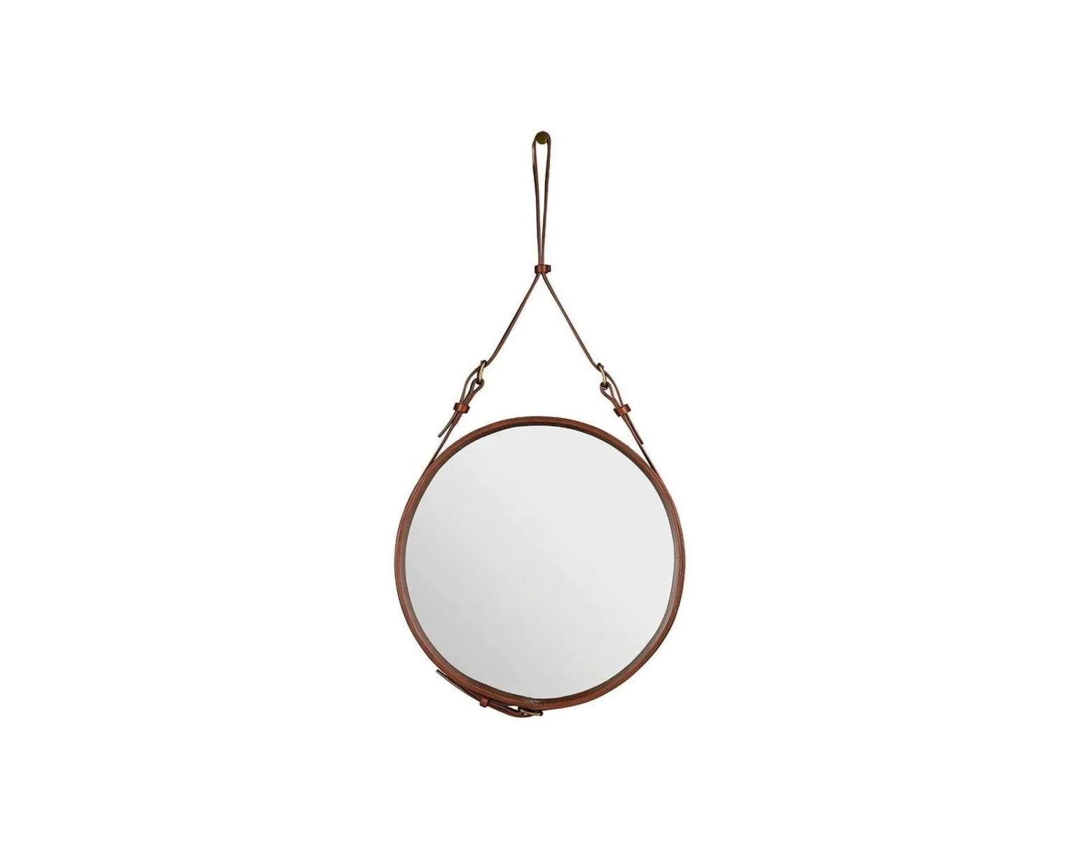 Gubi Adnet väggspegel ø 45 cm brun