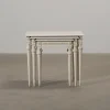 Gustaviansk stil seriebord 3 delar naturvit