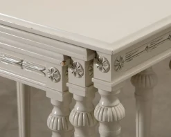 Gustaviansk stil seriebord 3 delar naturvit