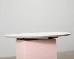Haslev Symphony 82 bordsskiva Ø 105 cm vit laminat