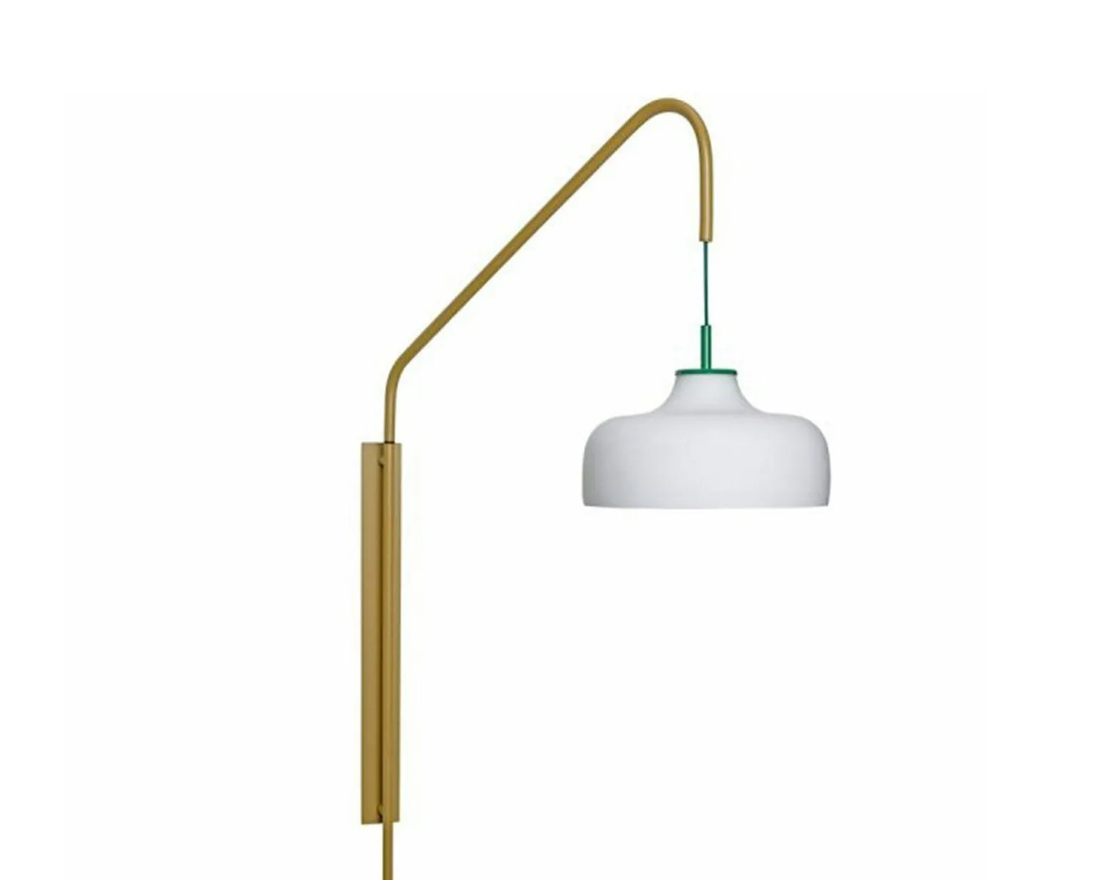 Hübsch Current vägglampa grön/khakigrön