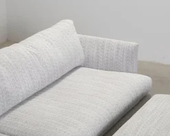 Homeline 4-sits soffa med fotpall grå