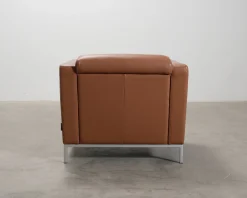 Interface fåtölj brun läder